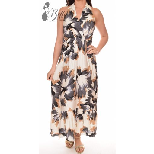 Színes virágmintás maxi ruha S/M, L/XL