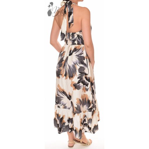 Színes virágmintás maxi ruha S/M, L/XL