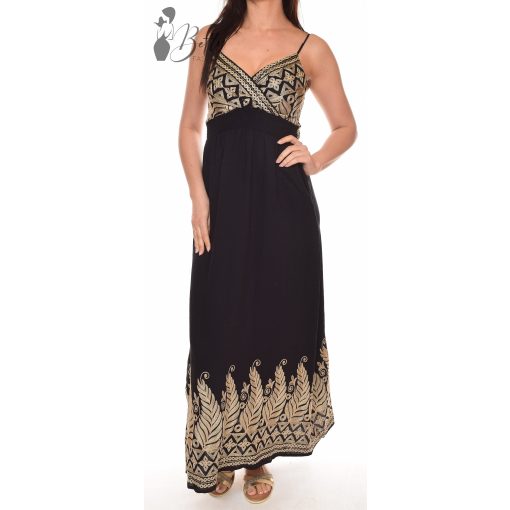 Hímzett arany díszes maxiruha S/M, L/XL