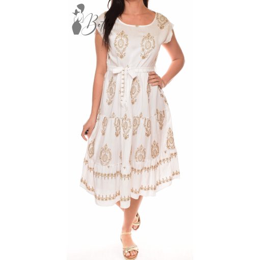 Hímzet arany mintás, lenge ruha M/L, XL/XXL