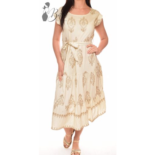 Hímzet arany mintás, lenge ruha M/L, XL/XXL