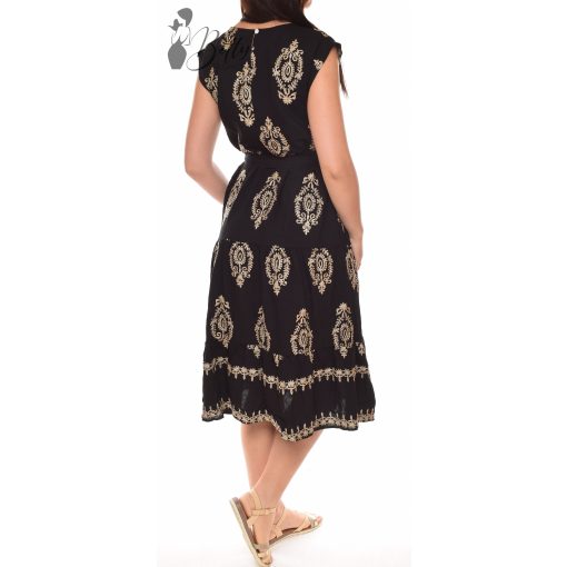 Hímzet arany mintás, lenge ruha M/L, XL/XXL