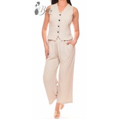 Csíkos, lenvászon anyagú szett S/M, L/XL