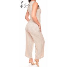 Csíkos, lenvászon anyagú szett S/M, L/XL