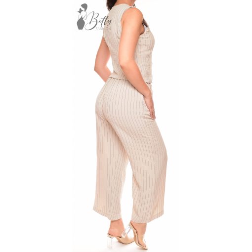 Csíkos, lenvászon anyagú szett S/M, L/XL