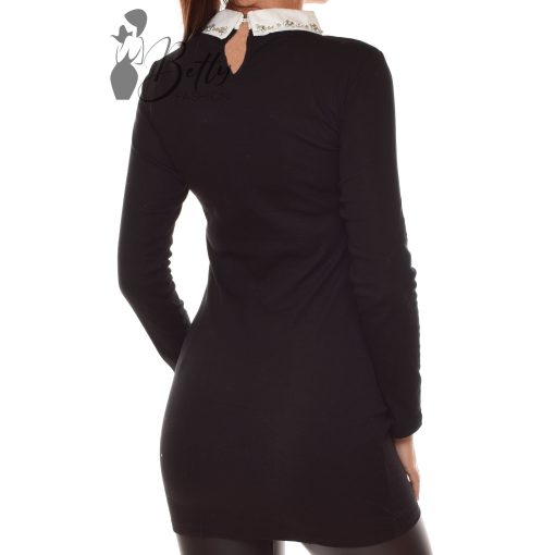 Galléros és strasszköves ruha S/M, L/XL