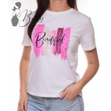 BEAUTIFUL feliratos, laza póló M/L, XL/XXL