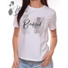 BEAUTIFUL feliratos, laza póló M/L, XL/XXL