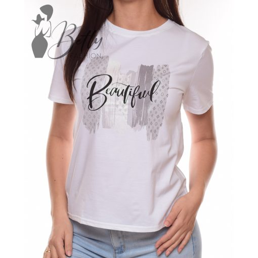 BEAUTIFUL feliratos, laza póló M/L, XL/XXL