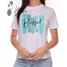 BEAUTIFUL feliratos, laza póló M/L, XL/XXL