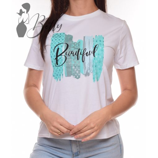 BEAUTIFUL feliratos, laza póló M/L, XL/XXL