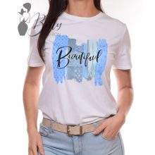 BEAUTIFUL feliratos, laza póló M/L, XL/XXL