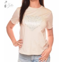 Strasszos szívecske mintás felső M/L, XL/XXL