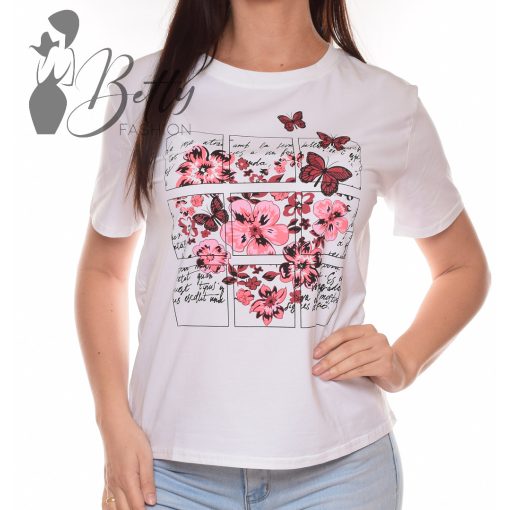 Pillangó és virágmintás felső M/L, XL/XXL