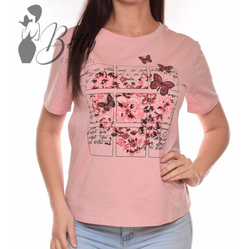 Pillangó és virágmintás felső M/L, XL/XXL
