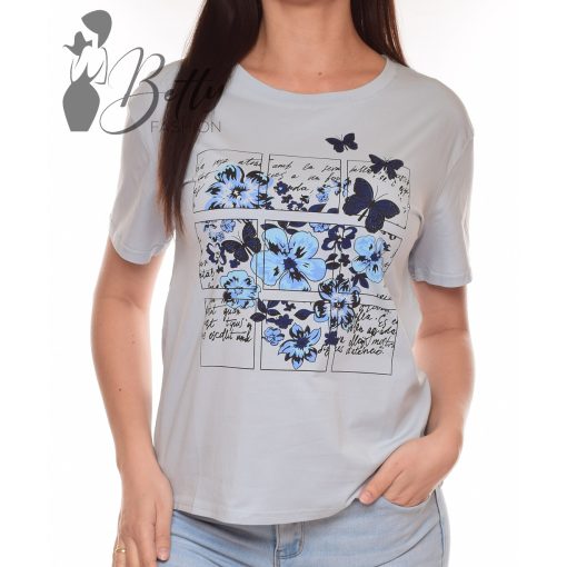 Pillangó és virágmintás felső M/L, XL/XXL
