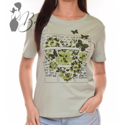 Pillangó és virágmintás felső M/L, XL/XXL