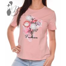 Virágmintás és strasszköves felső M/L, XL/XXL