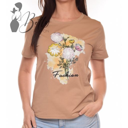 Virágmintás és strasszköves felső M/L, XL/XXL