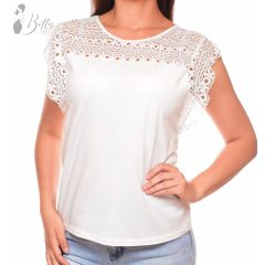 White Top with Jewelry Embellishment S/M