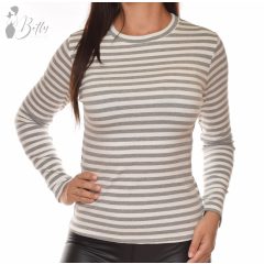 Csíkos, kerek nyakú felső S/M, L/XL