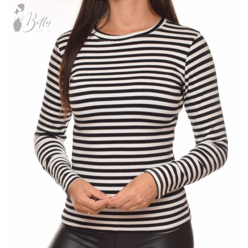 Csíkos, kerek nyakú felső S/M, L/XL