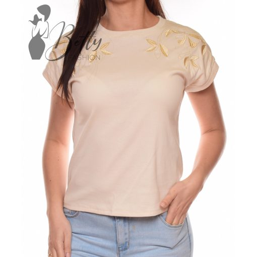 White Top with Jewelry Embellishment S/M