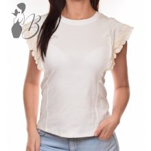 White Top with Jewelry Embellishment S/M