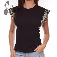 White Top with Jewelry Embellishment S/M