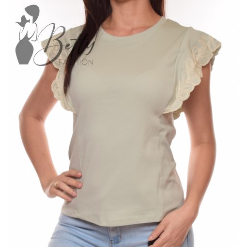 White Top with Jewelry Embellishment S/M