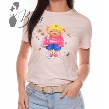 Mackó mintás, strasszköves póló S/M, L/XL