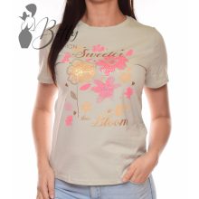 Virágmintás, feliratos felső S/M, L/XL
