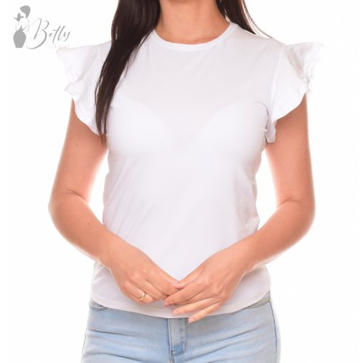 Egyszínű fodros ujjú felső S/M, L/XL 
