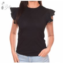 Egyszínű fodros ujjú felső S/M, L/XL 