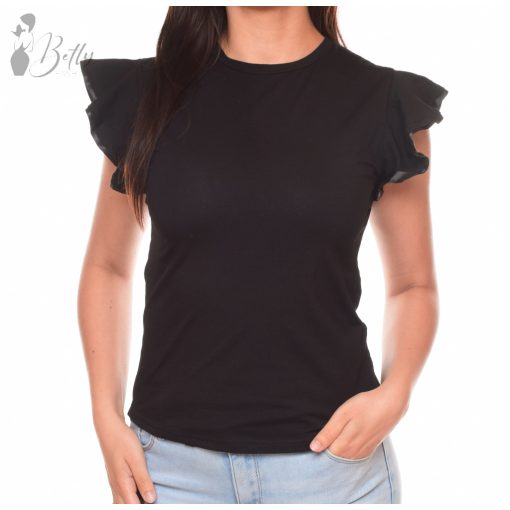 Egyszínű fodros ujjú felső S/M, L/XL 
