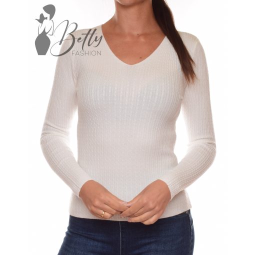 White Top with Jewelry Embellishment S/M