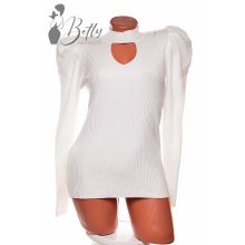 White Top with Jewelry Embellishment S/M