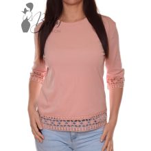 Ujjai végén és alján horgolt betétes felső M/L, XL/2XL