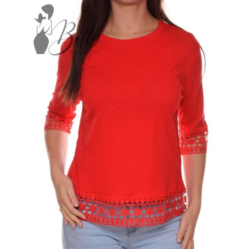 Ujjai végén és alján horgolt betétes felső M/L, XL/2XL