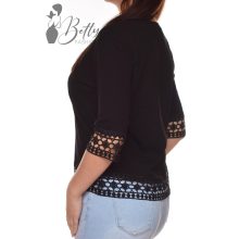 Ujjai végén és alján horgolt betétes felső M/L, XL/2XL