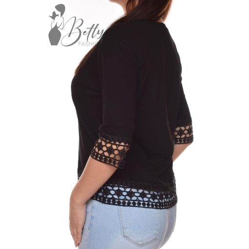 Ujjai végén és alján horgolt betétes felső M/L, XL/2XL