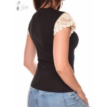 Horgolt ujjú felső S/M, L/XL