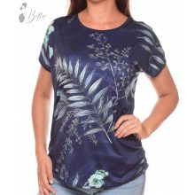 Levél és virágmintás, bő szabású felső L/XL, 2XL/3XL