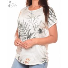 Levél és virágmintás, bő szabású felső L/XL, 2XL/3XL