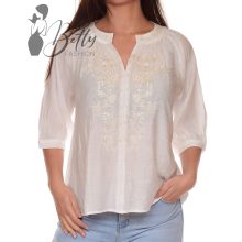 Hímzett virágmintás, lenge blúz S/M, L/XL