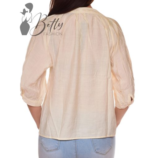 Hímzett virágmintás, lenge blúz S/M, L/XL