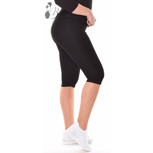 Fekete, szára végén feliratos leggings M/L, XL/2XL