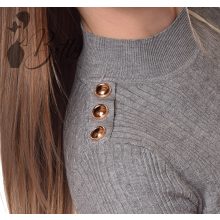 Anyagában mintás, vállnál gombdíszes tunika S/M