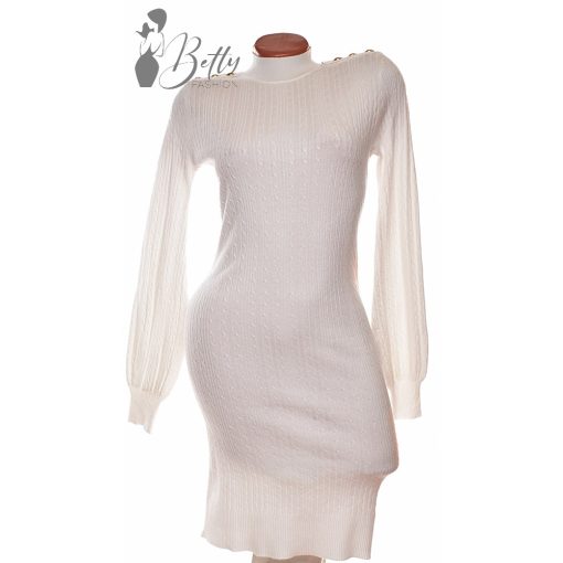 Anyagában mintás, vállnál gombdíszes tunika S/M