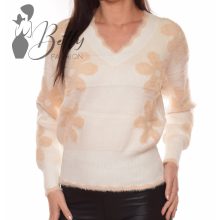 White Top with Jewelry Embellishment S/M